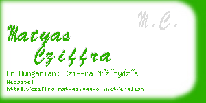 matyas cziffra business card